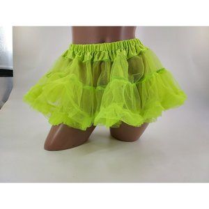 Fantasy Lingerie Double layered LIME GREEN sexy petticoat skirt NEW $24